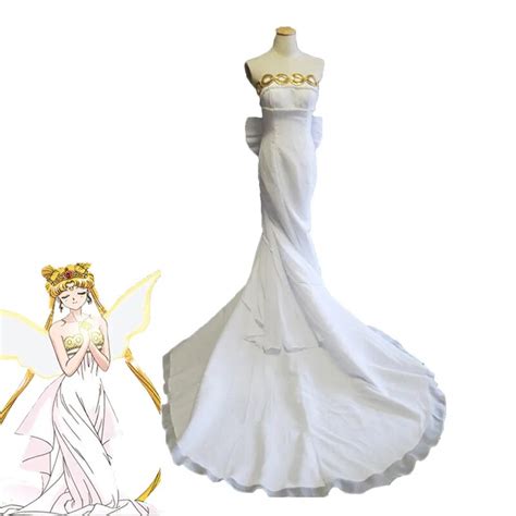 Sailor Moon Cosplay Costume Princess Serenity Dress Tsukino Usagi Full Formal Dresses Halloween