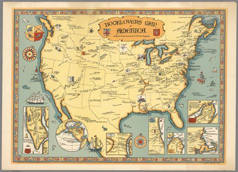 Booklovers Map Of America David Rumsey Historical Map Collection