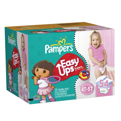 Pampers Easy Ups Girls Size 4t 5t Training Pants Big Pack 54 Count
