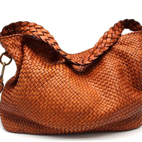 Leather Bag Soft Leather Shoulder Bag Leather Handbag Woven Etsy