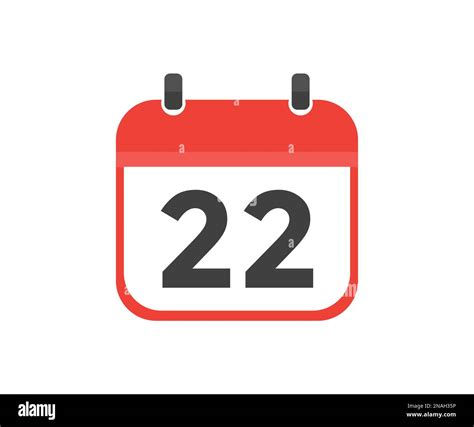 Simple Calendar With Date 22 Day Twenty Second Logo Design Calendar