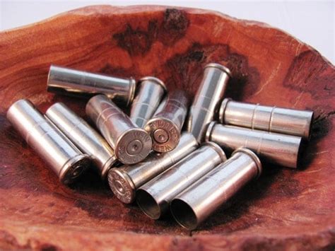 Empty Brass Bullet Casings 38 Caliber Nickel Plated By Hendyshome