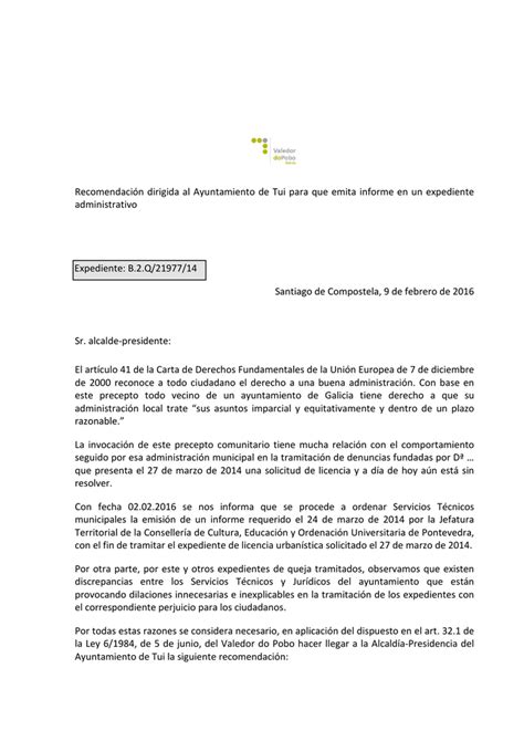 Modelo De Carta De Queja Al Ayuntamiento Esas Cartas