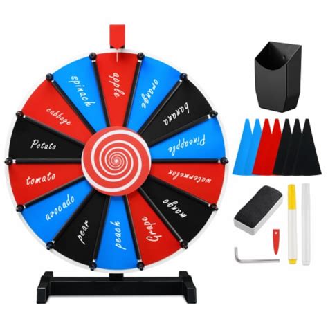 Winspin 18 Tabletop Diy Color Prize Wheel 14 Slot Editable Spin Game