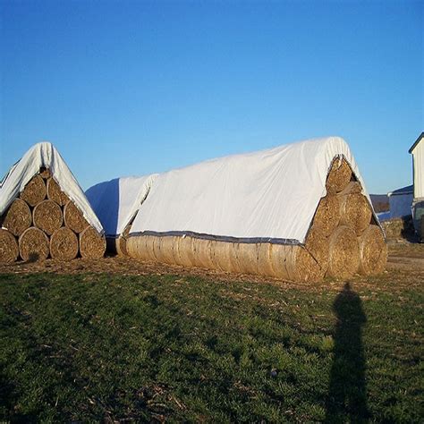 Supply Premium Breathable Agricultural Round Bale Hay Tarp Stack Cover
