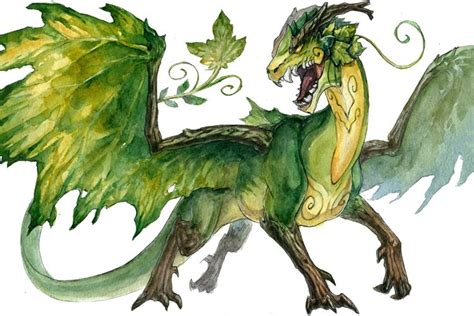 Forest Dragon By Kutty Sark On Deviantart Mythical Creatures Art