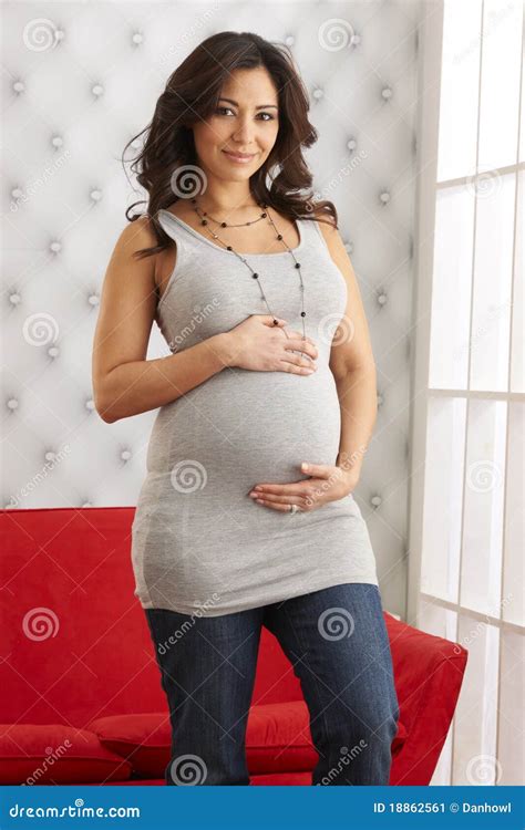 Expecting Mother Holding Belly Stock Image Image 18862561