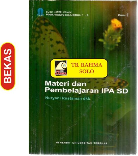 Jual Bl 2588 Materi Dan Pembelajaran Ipa Sd Nuryani Rustaman Dkk