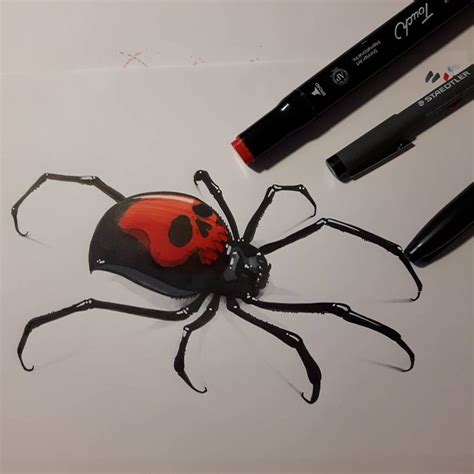 Black Widow Spider Tattoo Drawing Black Widow Spider Drawing