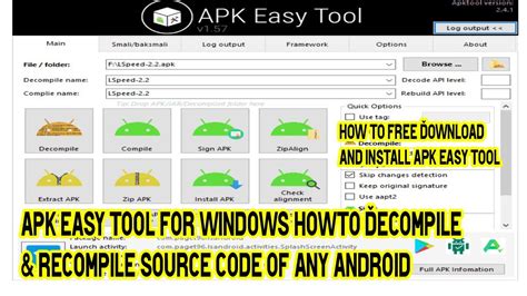 Apk Easy Tool For Windows How To Decompile And Recompile Source Code Of