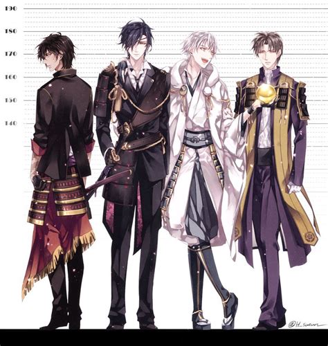 Pixiv is an illustration community service where you can post and enjoy creative work. Touken Ranbu Height Comparison by hgsueun on DeviantArt | アニメの服装 ...