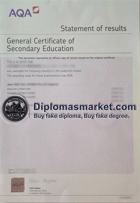 How Much Does It Cost To Buy AQA GCE Fake Certificate