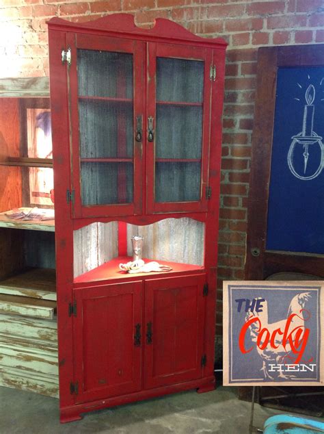 These are made to order and can be made any size and painted any color youd like. Rustic corner cabinet | The Cocky Hen | Corner china ...