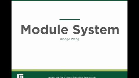 How To Use The Module System Youtube
