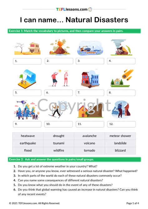 Nature Vocabulary English Esl Worksheets For Distance Learning And