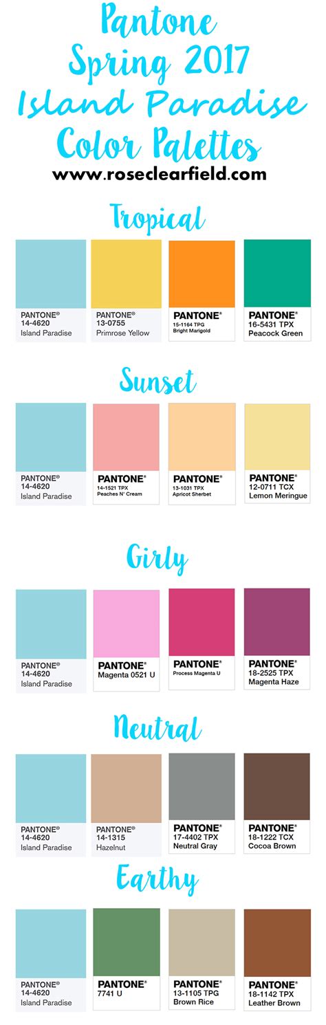 Pantone Spring 2017 Island Paradise Inspiration • Rose Clearfield