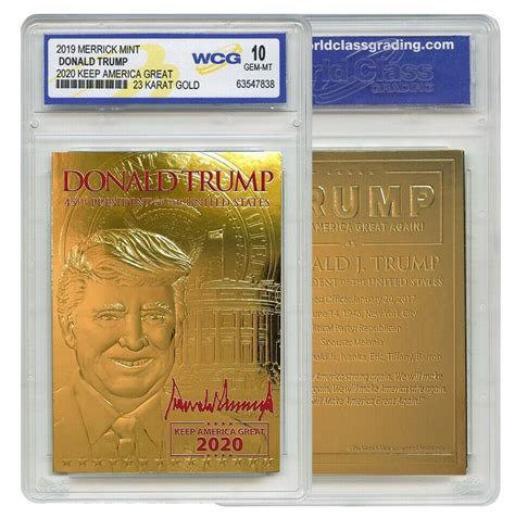 But that can be fool's gold. Collectible Trump 23 Karat Gold Foil Trading Card
