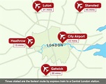 London Airports Map - Traveller Information - visitlondon.com