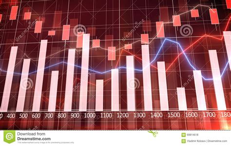 Stock Market Graph And Bar Chart Stock Illustration