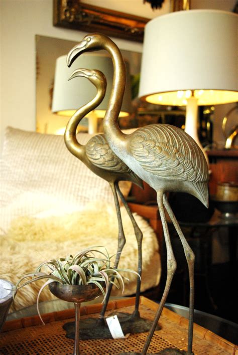 Observatory Boutique Vintage Brass Flamingos Home Decor Home Decor