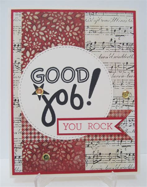 Savvy Handmade Cards Music Good Job Card