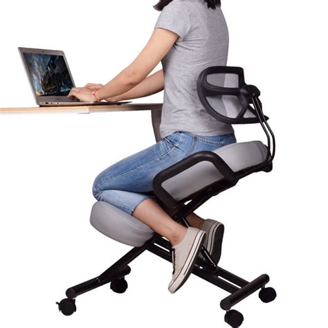 Dragonn By Vivo Ergonomic Kneeling Chair With Back Support For Home