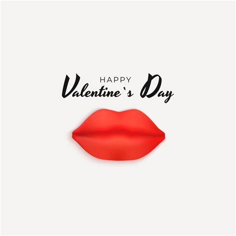 Valentines Day Design With Realistic Lips 2035683 Download Free