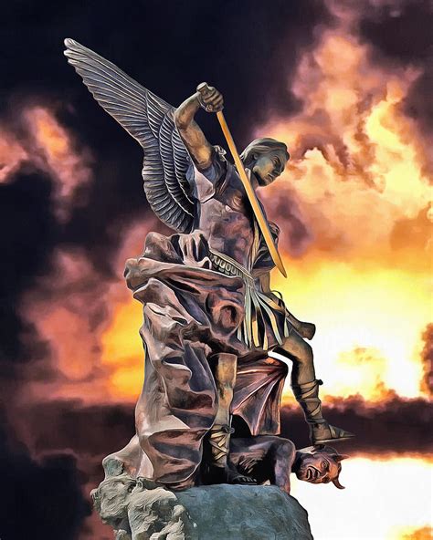 War In Heaven Digital Art By Lew Marcrum