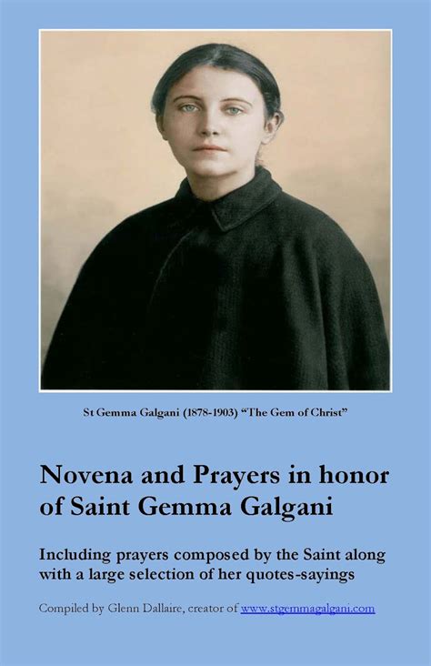 Prayer to saint gemma galgani. St Gemma Galgani: Passionist Novena to Saint Gemma Galgani