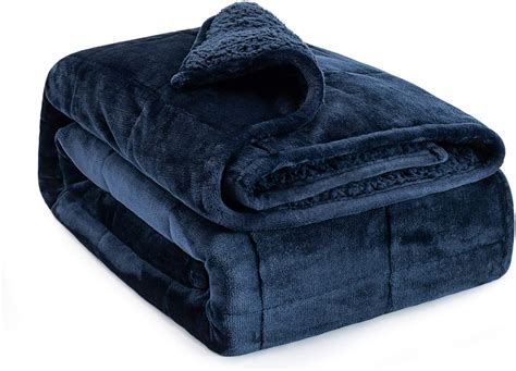 Sivio Sherpa Fleece Weighted Blanket For Adult 15lbs Heavy Fuzzy Throw Blanket With