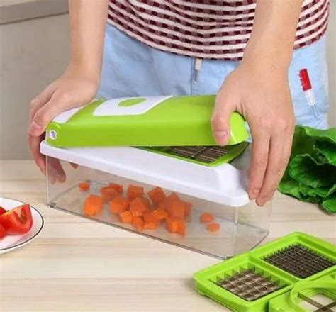 Plastic Steel Green 13 In 1 Nicer Dicer Fruits And Vegetable Chopper
