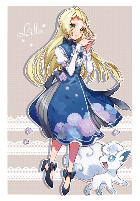 Lillie And Alolan Vulpix Pokemon And More Drawn By Sasairebun