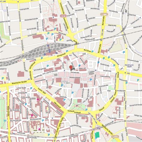 With the symbols in the upper left corner you can zoom in or out of the map of dortmund. Dortmund Map and Dortmund Satellite Image