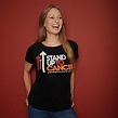 Stand Up To Cancer Women's Full Logo Black T-Shirt | Stand Up To Cancer