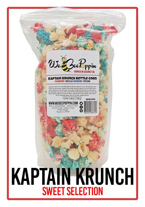 We Bee Poppin Kaptain Kruch Custom Popcorn | Flavored popcorn, Kettle popcorn, Blue raspberry