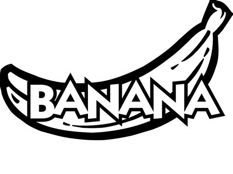 Banana Logo Black And White Clip Art Bananas Black And White Png