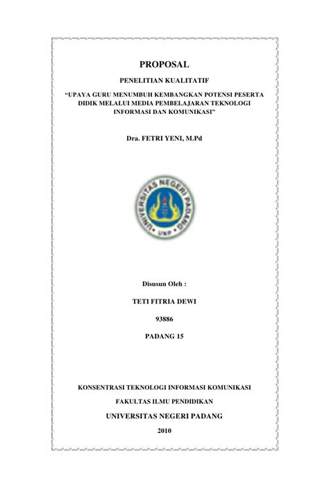 Pendidikan merupakan tiang pancang kebudayaan dan pondasi utama untuk membangun peradaban bangsa. Contoh judul proposal tesis teknologi pendidikan