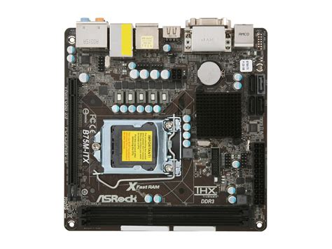 Asrock B75m Itx Lga 1155 Mini Itx Intel Motherboard Neweggca