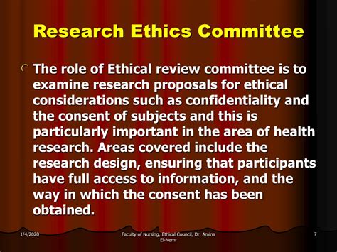 Ppt Faculty Of Nursing Health Research Ethical Council Prof Dr