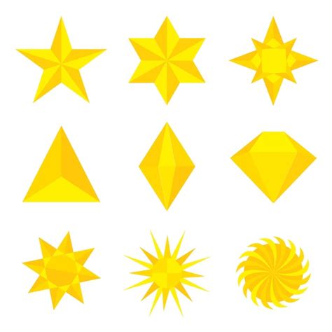 Star Shapes Symbol Icon Illustration Vector Premium