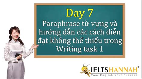 Ielts Writing Task 1 Day 7 Paraphrase 10 NhÓm TỪ VỰng PhỔ BiẾn Trong