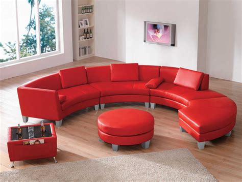 Modern Circular Sofas Designs In Vivid Colors Decoritemcom Red