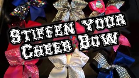 Diy Cheer Bow Tutorial How To Stiffen Your Bow Youtube