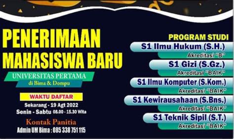 5 Program Studi Unggulan Universitas Muhammadiyah Bima Bimantika