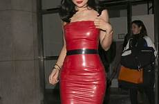 jenner kylie dress red latex leather thefappening