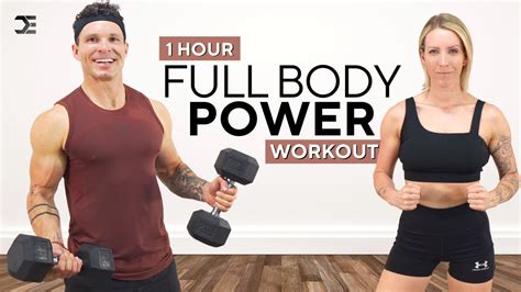 1 Hour Full Body Workout Dumbbells Build Muscle And Boost Strength Youtube