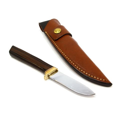Vintage Gerber Custom Model C300b Knife 3 Fixed Blade Wood Handle O