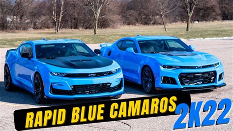 2022 Rapid Blue Ss 1le And Zl1 Camaro Manual Walkaround Youtube