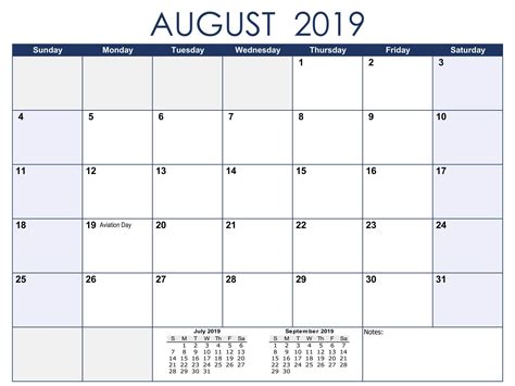 Free calendars are available in jpg and pdf. Free Printable August 2019 Calendar Cute | Magic Calendar ...