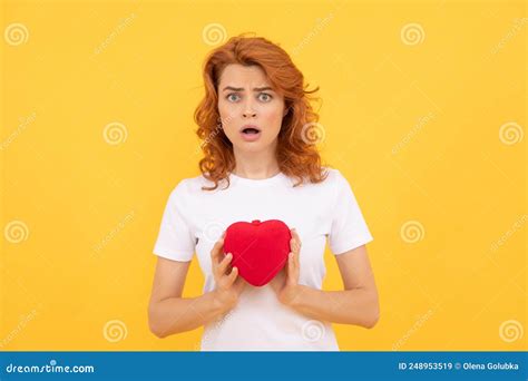 Shocked Redhead Woman With Love Romantic T Sweetheart Valentines